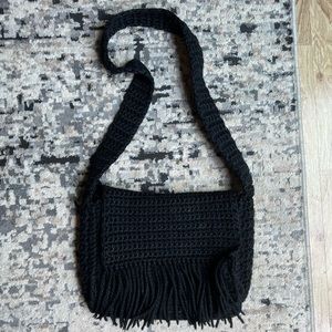 Hand crochet shoulder bag